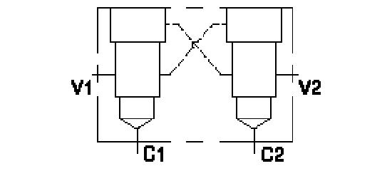 Line Mount Manifold - Load Control, Cross Pilot