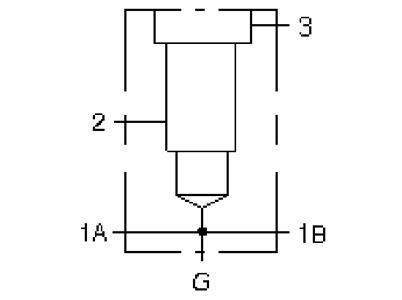 Hydraulic Manifold - Logic Element, Through Port 1 with Gauge Port