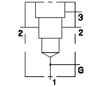 Hydraulic Manifold - Pressure Reducing, Through Port 2 with Gauge Port