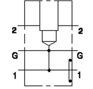 Hydraulic Line Mount Manifold - Throttle, Sandwich Mount Through Port