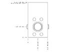 Hydraulic Line Mount Manifold - Throttle, Sandwich Mount Through Port