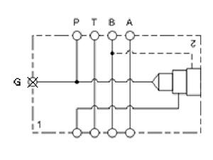 Pressure Reducing, ISO 03: On P, Port 3 to B
