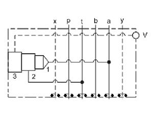 Vented Pilot-to-Open Check, ISO 07: A to T, Port 3 External