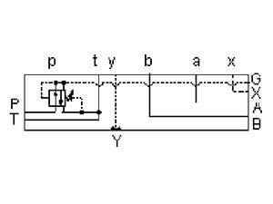 Pressure Reducing, On P, Port 3 to T