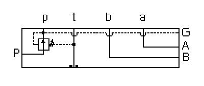 Hydraulic Manifold - Pressure Reducing/Relieving, On P, Port 3 to T, Bottom T Port